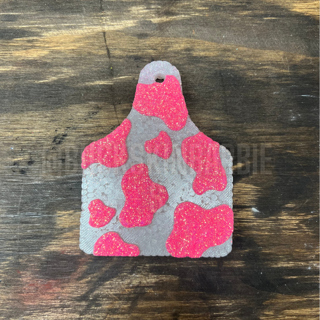 Cow Print Tag Freshie