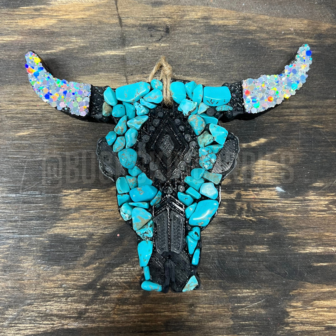X-LARGE Turquoise Bull Skull