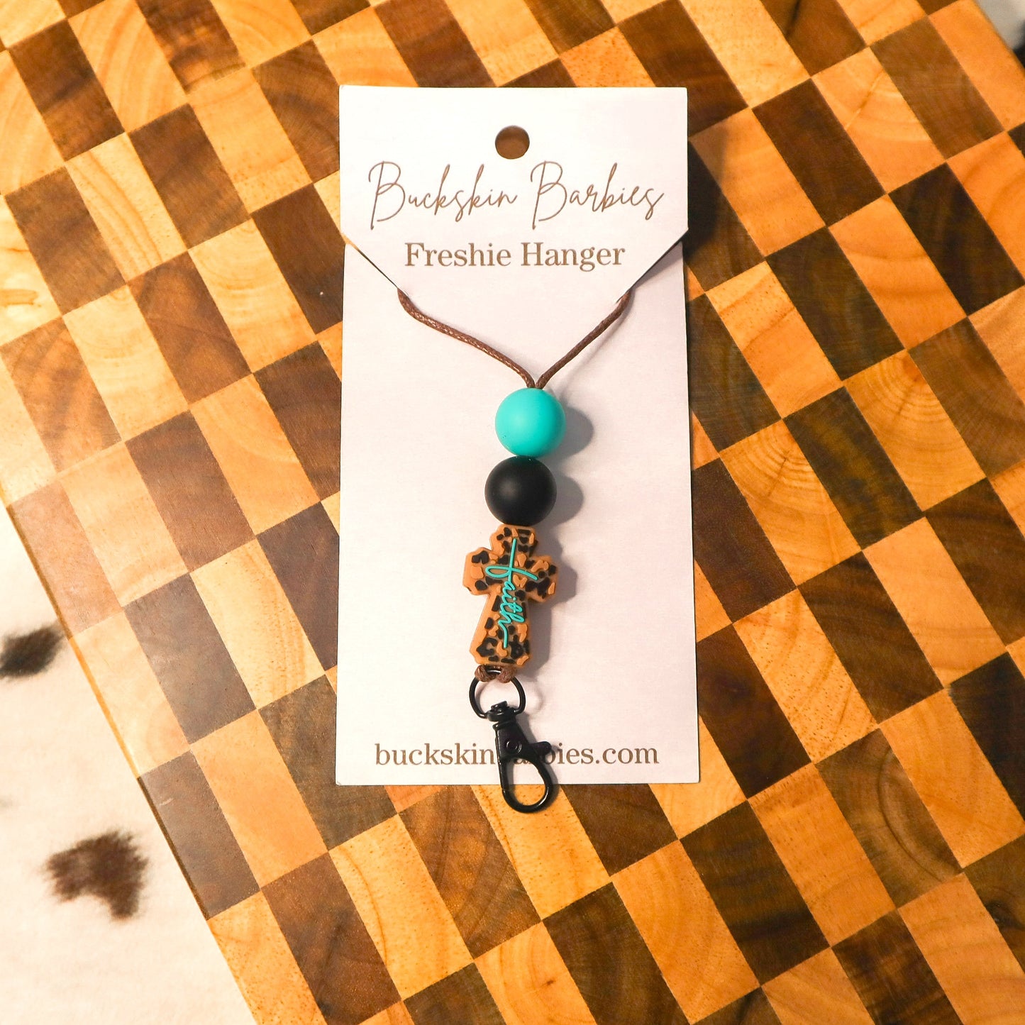 Cheetah Cross (Faith) Freshie Hanger