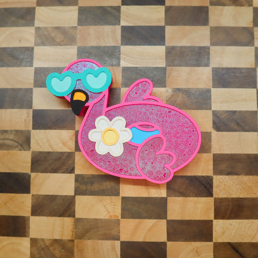 Sunny Flamingo Floatie Freshie